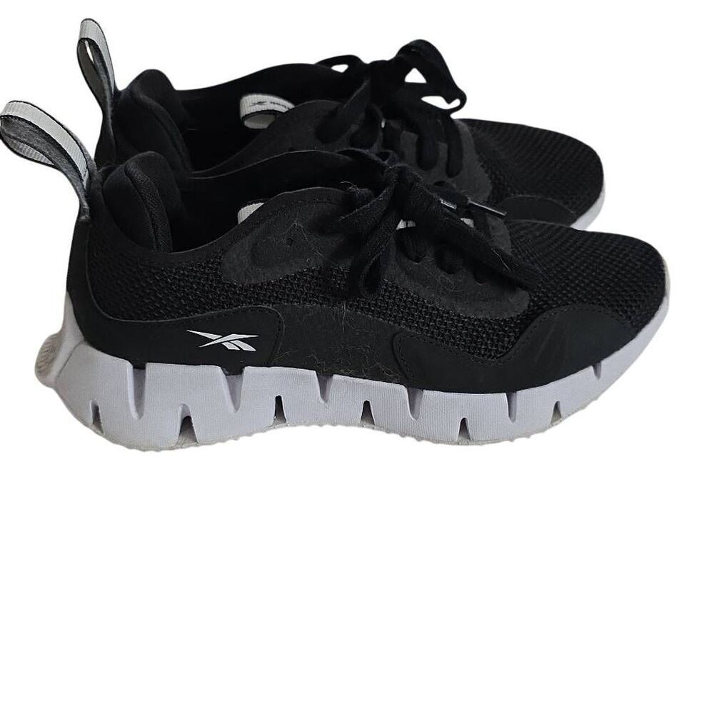 Reebok Women's Size 7 Black White Ortholite Zig Athletic Running Sneakers